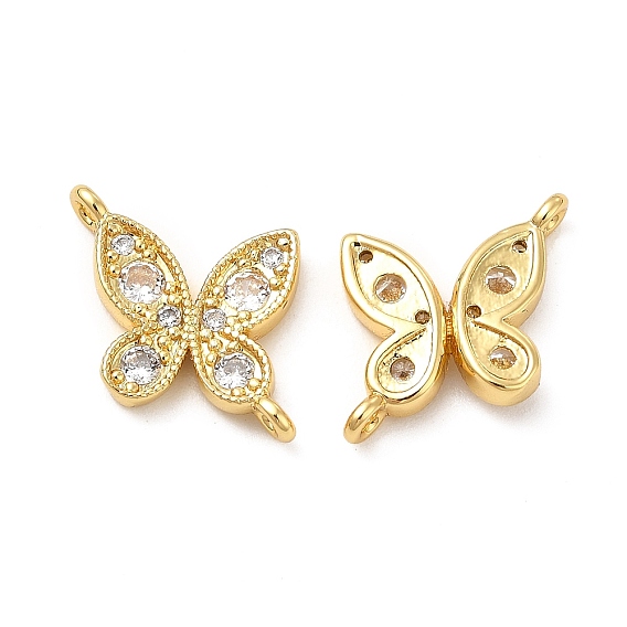 Подвески из латуни с покрытием из латуни и кубическим цирконием, ссылки бабочки, без кадмия и без свинца, долговечный