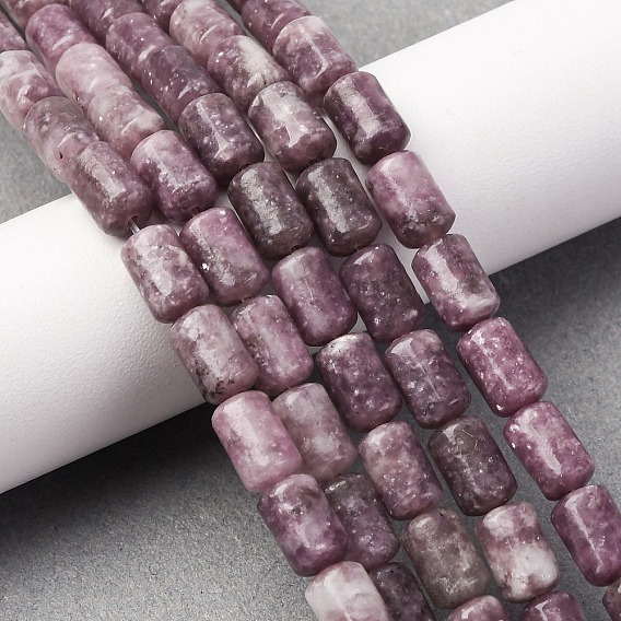 Натуральные лепидолитовые бусины, колонка