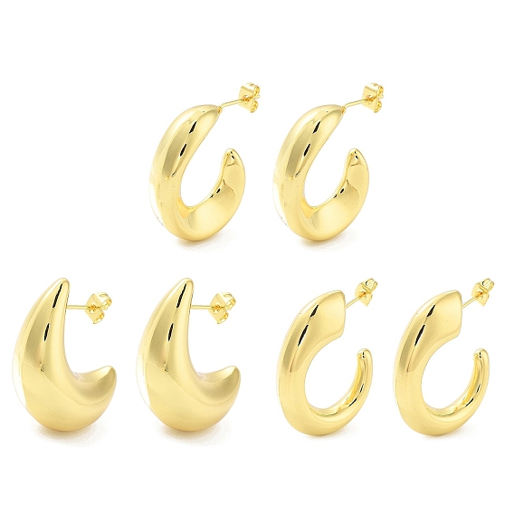 Латунь серьги, серьги-кольца