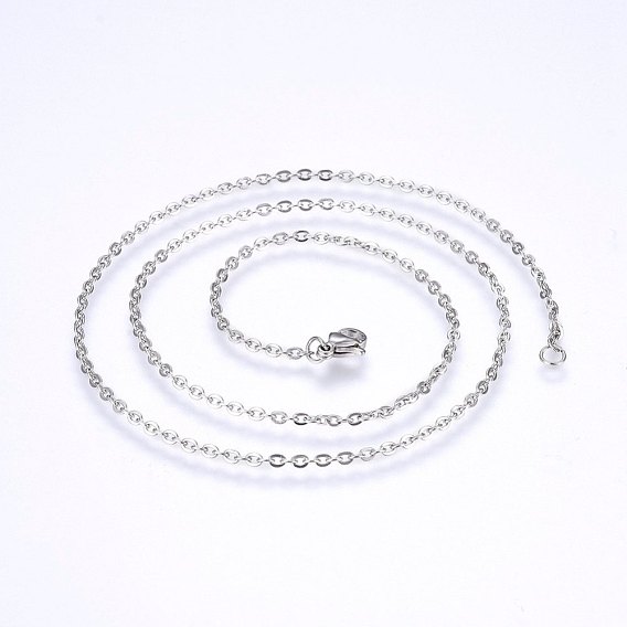 304 Stainless Steel Cable Chains Necklaces, with Lobster Claw Clasps