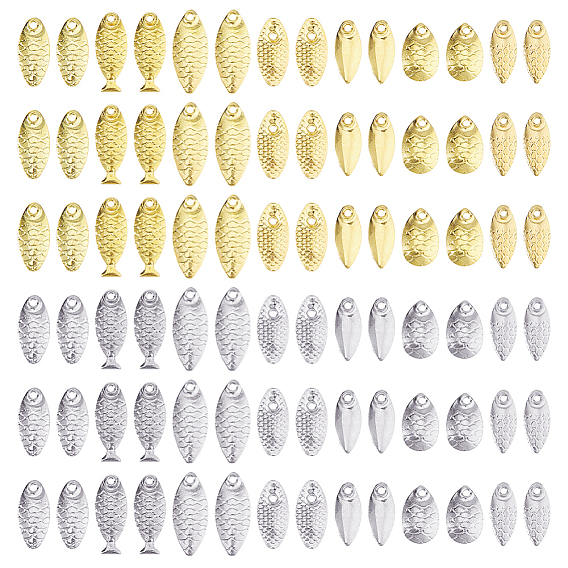 420шт. 14 стилей, лопасти блесен-приманок для рыбалки из сплава, с 200шт. 304 пружинными защелками и кольцами из нержавеющей стали для рыбалки