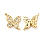 Подвески из латуни с покрытием из латуни и кубическим цирконием, ссылки бабочки, без кадмия и без свинца, долговечный