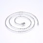 304 Stainless Steel Cable Chains Necklaces, with Lobster Claw Clasps