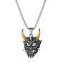 Titanium Steel Pendant Necklace, Monster Mask