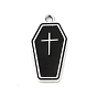 Alloy Enamel Pendants, Platinum, Flat Round/Playing Cards/Book/Coffin/Crystal Ball Charm