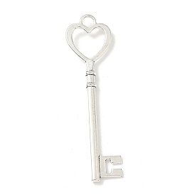 Тибетский сплав стиля большие кулоны, ключ в форме сердца, без кадмия и без свинца