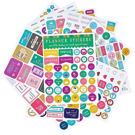 CRASPIRE Planner Stickers Set, for Office & School Plans and Calendar, Work, Daily to Do, Budget, Family, Holidays, Journaling