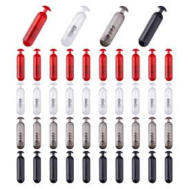40 pièces 4 couleurs PVC et acier inoxydable leurre de pêche hochet, perles de pêche à cliquetis, colonne