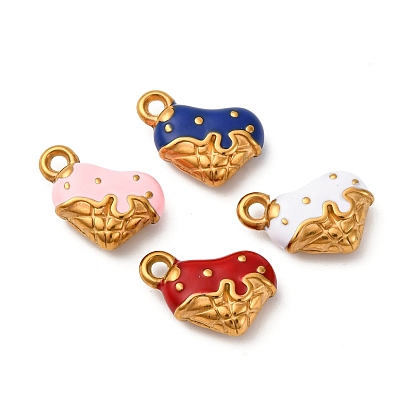 304 из нержавеющей стали шармы эмали, шарма сердца, золотые