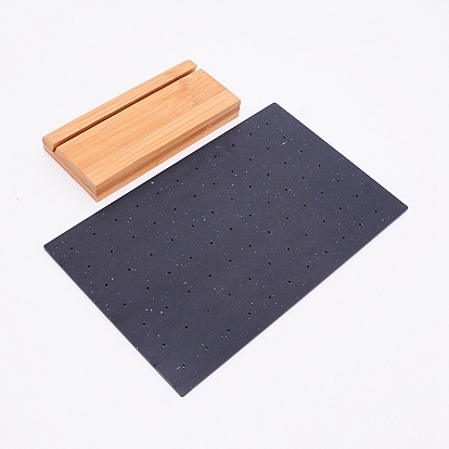 Acryl Ohrring Displays, mit Holzsockel, Rechteck