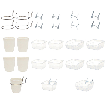 15 наборы 3 стили 201 крючки-вешалки из нержавеющей стали и железа, крючок для полки супермаркета, с пластиковым стаканчиком и коробкой