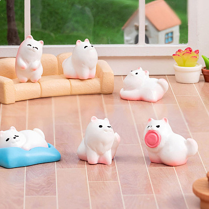 Мини-модель собаки из смолы, аксессуары для кукольного домика с микро-ландшафтом, притворяясь опорными украшениями