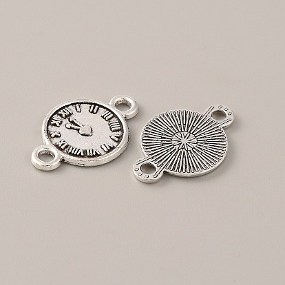 Подвески из сплава в тибетском стиле, звенья часов, плоско-круглые