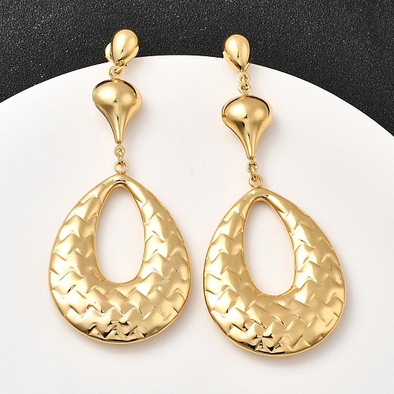 304 Серьги-гвоздики в форме капли из нержавеющей стали