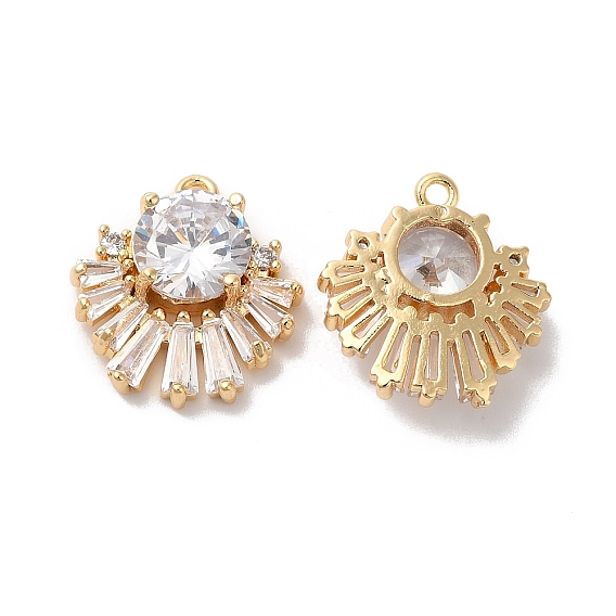 Кубический цирконий из латуни со стеклянными подвесками, без кадмия, без никеля и без свинца, солнце
