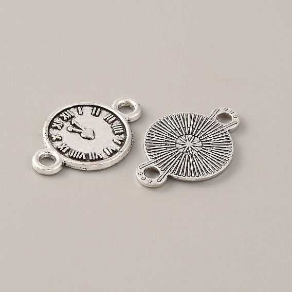 Подвески из сплава в тибетском стиле, звенья часов, плоско-круглые