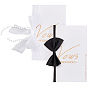 Paper Wedding Vows Cards, including Ribbon, Plastic Pearl Ball Chain, Sticker, Bowknot