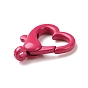Spray Painted Alloy Lobster Claw Clasps, Heart