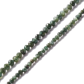 Perlas naturales SERAPHINITE hebras, facetados, rondo