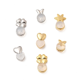 Силиконовые гайки для ушей, спинки для серьги, с латунной фурнитурой 