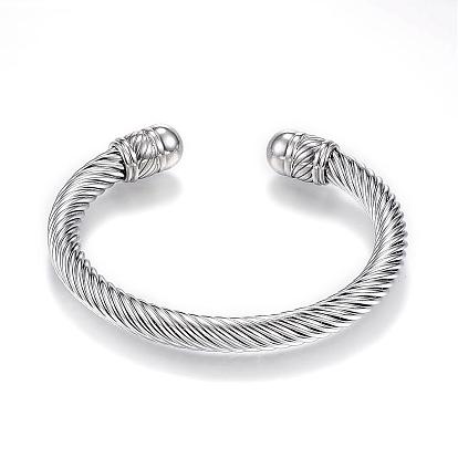 304 Stainless Steel Torque Cuff Bangles