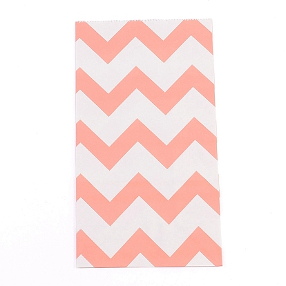 Белые крафт-бумажные пакеты, без ручек, сумки для хранения, волновая картина