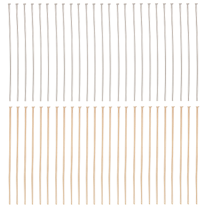 500 шт. 2 цвета 304 штифты с плоской головкой из нержавеющей стали