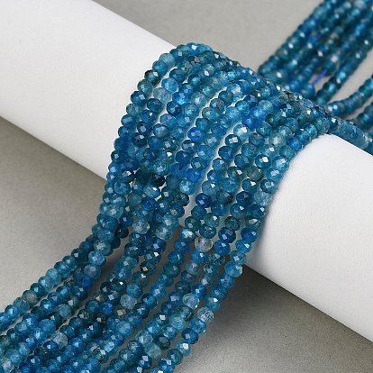 Природного апатита нитей бисера, рондель, граненые