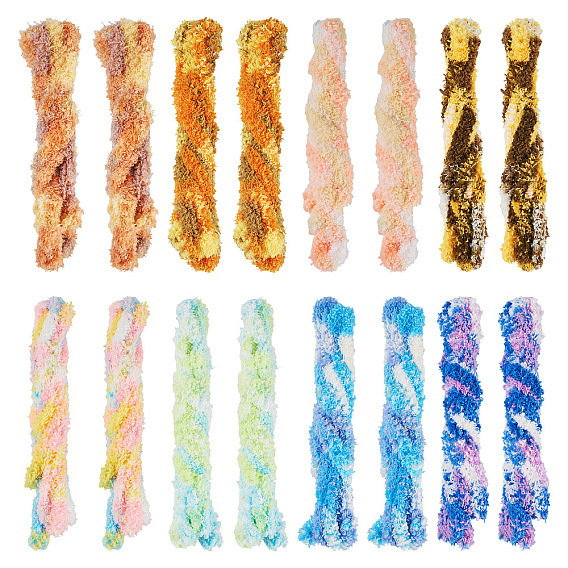 16шт 8цвета плюшевые палочки своими руками, стебли синели, трубочисты, материал для детских поделок