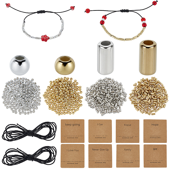 1600шт 4 стили бусины из АБС-пластика, экологичные гальванические бусины, круглые, с 2 пучками хлопковых шнуров и 8 шт. демонстрационных карточек