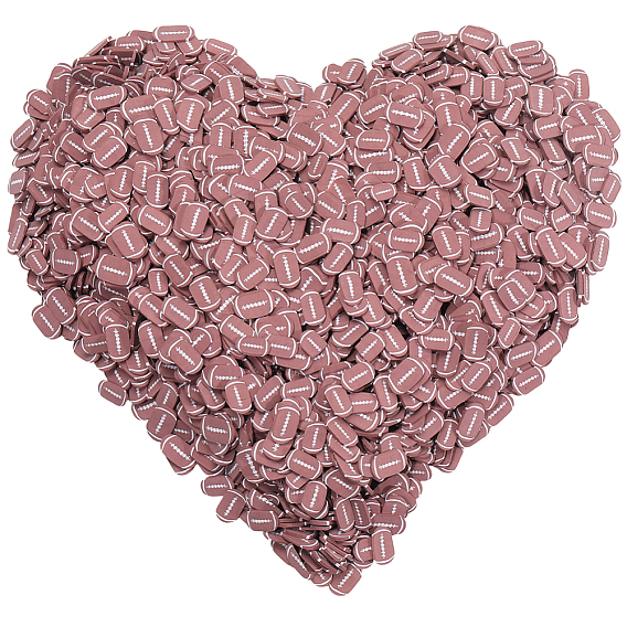 1 Кабошоны из полимерной глины в пакетиках, спортивная тема, регби