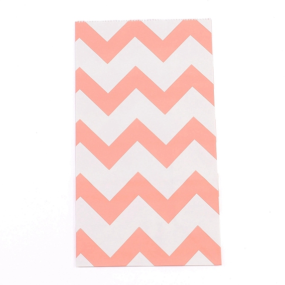 Белые крафт-бумажные пакеты, без ручек, сумки для хранения, волновая картина