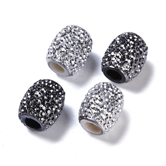 Смоляные европейские желейные цветные бусины, большие отверстия баррель бисером, в форме ведра