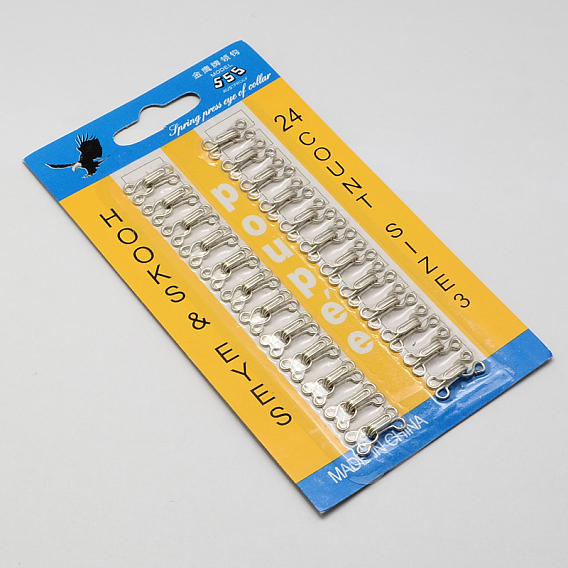 Железный крюк и крепеж для глаз, ошейник, 16x8x3.5 мм, 24 Устанавливает / карты