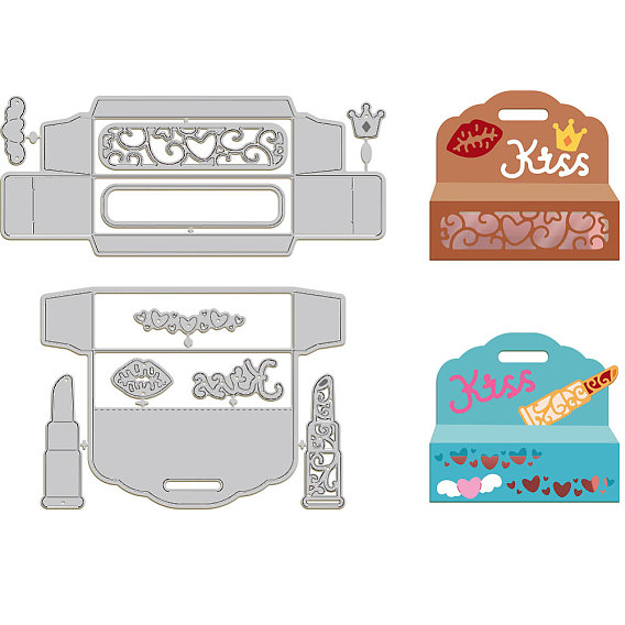 Ящик для хранения помады, штампы из углеродистой стали, трафареты, для diy scrapbooking, Фотоальбом, декоративная бумага для тиснения, цвет нержавеющей стали