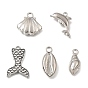 Pendentifs en alliage de style tibétain, breloques d'animaux marins
