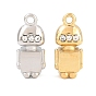 304 Edelstahl Strass Anhänger, Roboter-Charms