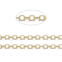 Cadenas portacables ovaladas planas de latón, sin soldar, con carrete, sin plomo y cadmio