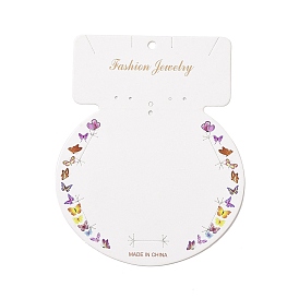 Round Butterfly Jewelry Display Cards, Multipurpose Display Cards for Hair Clip, Earring, Necklace, Bracelet