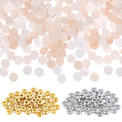 DIY Beads Jewelry Making Finding Kit, Including Natural Pink Aventurine Heishi Beads Strands, Brass Spacer Beads