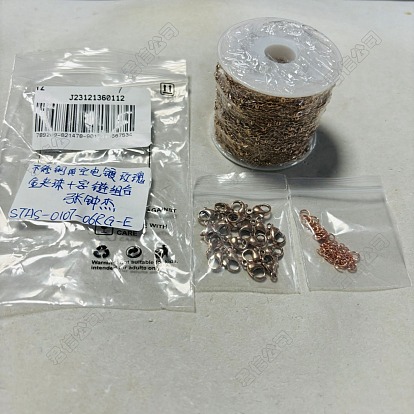 DIY Necklace Bracelet Making Kit, Including 304 Stainless Steel Satellite Chains, Lobster Claw Clasps, Jump Rings