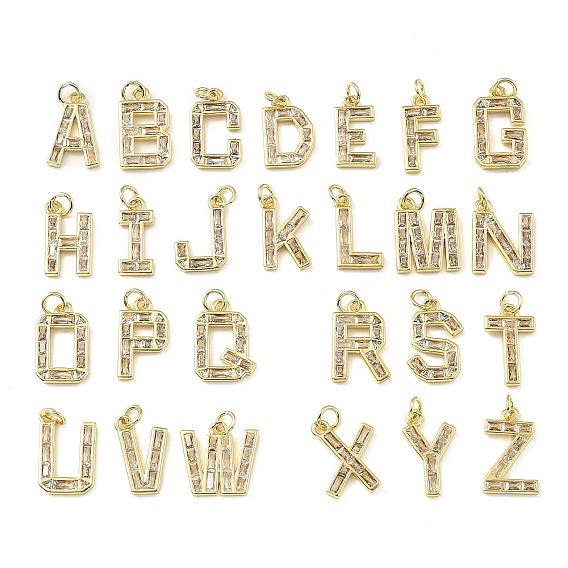 26 кулоны из латуни с микрочастицами и кубическим цирконием., подвески с буквой az~z, с прыгающим кольцом