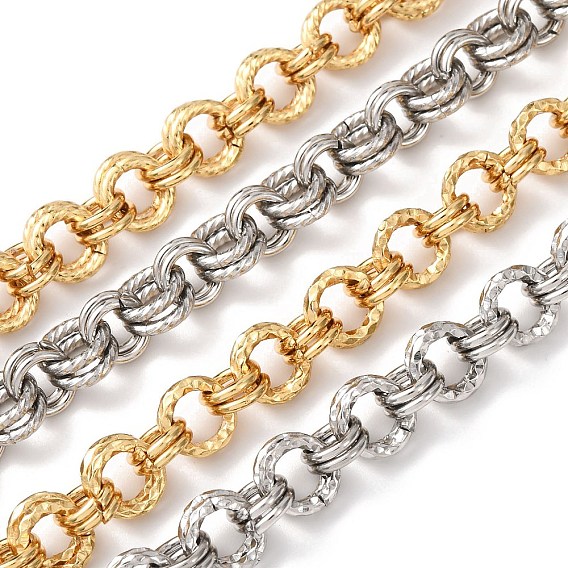 Двойное звено 304 цепь из нержавеющей стали, текстурированные круглые цепочки роле, несварные, с катушкой
