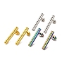 304 Stainless Steel Stud Earring Findings, Rhinestone Settings, Rectangle