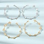Brass Stud Earrings for Women, Star