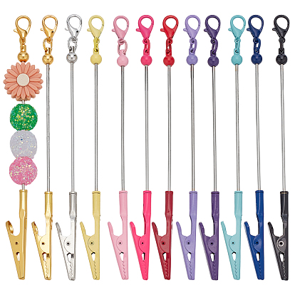 11шт 11 цвета сплав браслет инструмент ювелирные изделия помощник бисер зажим аллигатор, вспомогательные инструменты для крепления браслета