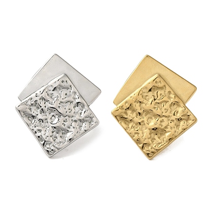 Ионное покрытие (ip) 304 ромбовидные открытые манжеты из нержавеющей стали для женщин