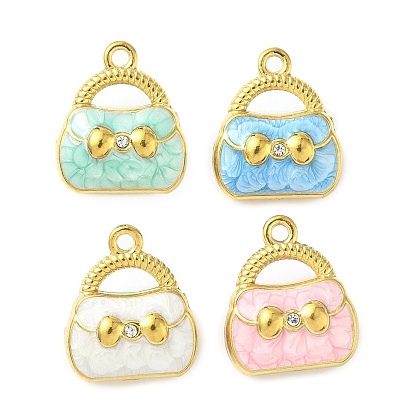 304 нержавеющей стальной эмали подвески, со стразами, ионное покрытие (ip), прелести мешков, золотые