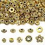 100Pcs 10 Style Tibetan Style Alloy Spacer Beads, Mixed Shapes