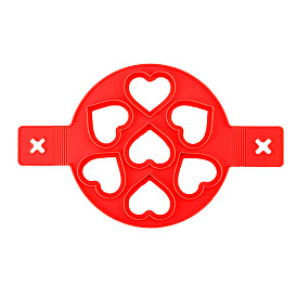 Силиконовая формочка для блинов, яичные кольца кексы для выпечки круглая форма, с 7 полостью в форме сердца